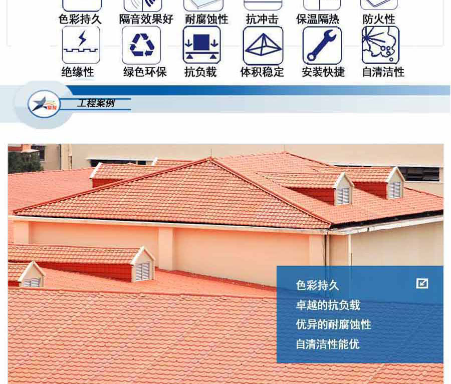 建筑屋面領(lǐng)域的發(fā)展趨向，合成樹脂瓦的優(yōu)點(diǎn)